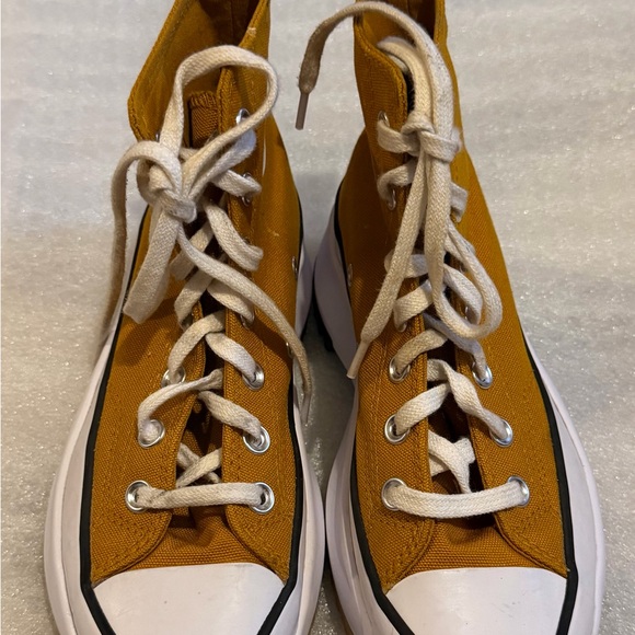 CONVERSE Mustard High-Top Canvas Sneakers - White Soles - Picture 3 of 7